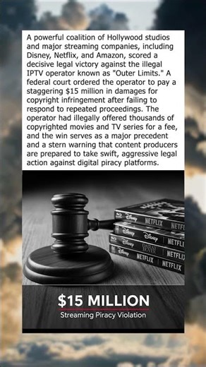 $15 Million Verdict: Disney and Netflix Take Down Illegal Streaming Service 'Outer Limits'