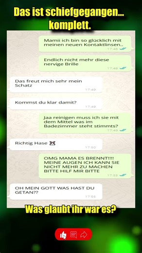 Der schlimmste Kontaktlinsen-Fail 😅 CHAT 169 #shorts #youtubeshorts #whatsappchat #chat #fail