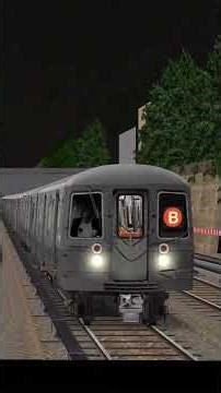 Open BVE Brighton Beach bound B train arrives/departs at Newkirk Plaza with AI announcements