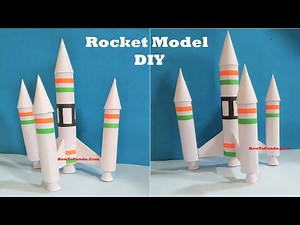 rocket model diy at home easily for science project | howtofunda