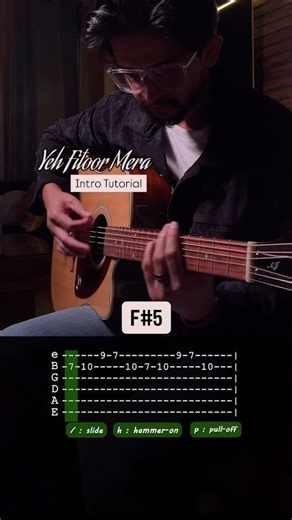 How to play Yeh Fitoor Mera (Intro) | Tabs Tutorial #yehfitoormera