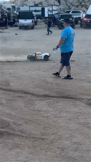 Gas powered RC truck jumping