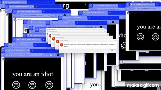 You Are An Idiot Trojan Virus on Make a GIF