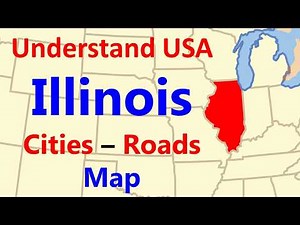 Illinois Map. Map of illinois. Highways and Cities near Chicago and in illinois.