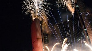 Fireworks at Toronto City Hall
