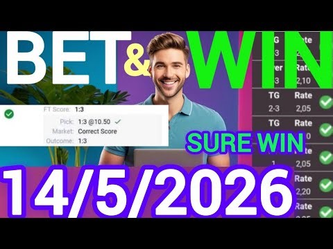 Correct Score Tips & Predictions Today | 14/5/2026| Expert Football Bets & Sure Wins #bettingtips