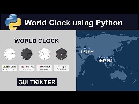 World Clock Using Python | GUI tkinter project