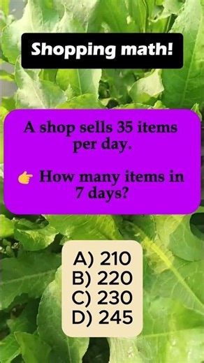 🛒 35 Items/Day – How Many in 7 Days? #shorts #iqvistax #brainteaser #riddle