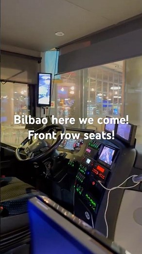 Alsa bus from Donostia / San Sebastián to Bilbao #frontrow #bus #coach #spain