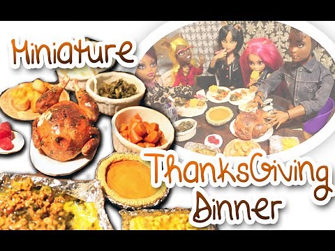 Miniature Thanksgiving Dinner | Southern style | Polymer Clay Tutorial