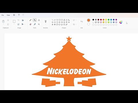 How to draw the Nickelodeon Christmas logo using MS Paint | How to draw on your computer
