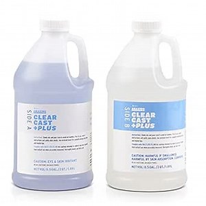 Alumilite Amazing Clear Cast Plus (1 Gal) Food Safe High-Gloss Epoxy Resin with UV Resistance, Perfect for Countertops, Coatings, Castings, Jewelry, Art, & DIY Projects Compatible with Dyes & Inks