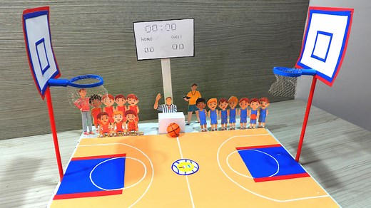 Como hacer una maqueta de cancha de baloncesto. Manualidades creativas para hacer en casa. #diy #maquetas #manualidades How to make a basketball court model. Creative crafts to do at home. Título: On The Rising Road Artista: Global Genius Enlace: https://business.facebook.com/sound/collection/?sound_collection_tab=sound_tracks&asset_id=672708856578122&reference=artist_attr | Diy Marshel Craft