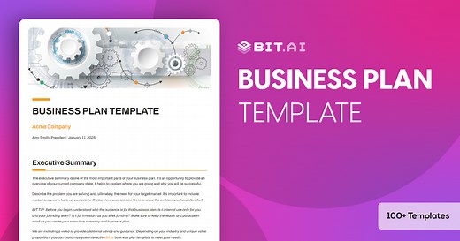 Best Business Plan Template | Free & Editable in Bit.ai