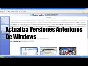 Legacy Update: Actualiza Versiones Anteriores De Windows