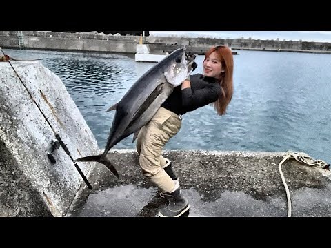 I caught a giant tuna at last!