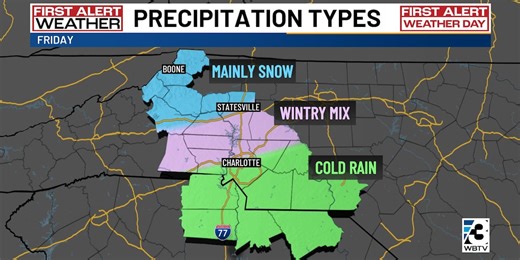 Snow, wintry mix could impact Carolinas later this week