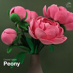 Crochet Peony Pattern - Crochet Flower Pattern for a Peony Flower - Etsy