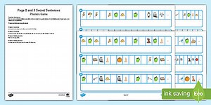 Phase 2 and 3 Secret Word Phonics Sentence Writing Activity