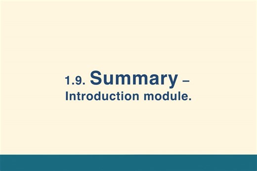 1-9 Summary of Module 1