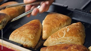 Georgian cuisine bakery layout chowcase just baked sweet buns