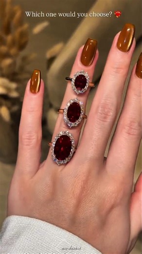 2ct vs 4ct vs 8ct Ruby Ring 💍 Which One Would You Choose? #viral #jewellery #shorts #fashion