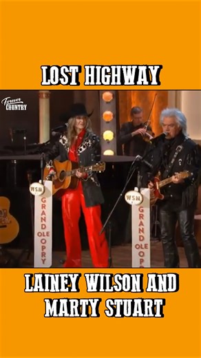 Lost Highway, performed by Lainey Wilson and Marty Stuart, is a modern reverence to one of country music’s most enduring warnings. Originally written and recorded by Hank Williams, the song tells the story of choices made too late, using the image of a road that leads away from redemption. In this duet, the meaning feels both timeless and current, bridging generations of country music truth. The collaboration brings together Wilson’s raw, grounded delivery with Stuart’s deep historical authority