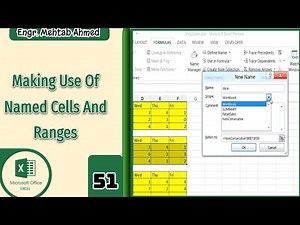 Making use of Named Cells And Range in Microsoft Excel #excel #cells