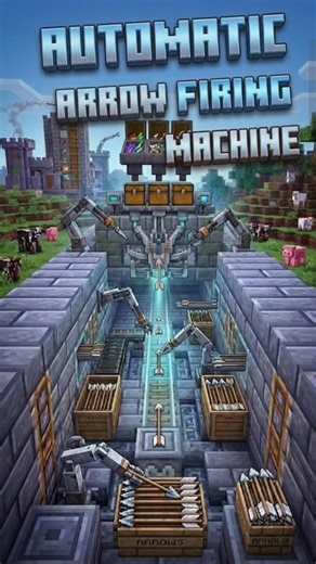 Automatic Arrow Firing Machine in Minecraft! 🏹