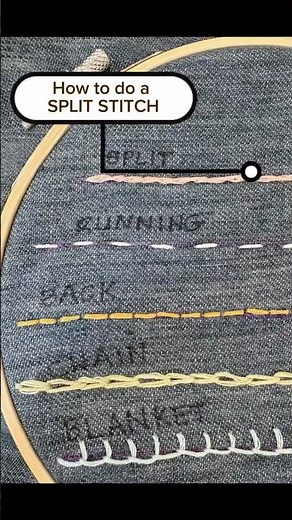 How to Do a Split Stitch (Beginner Embroidery Tutorial | Hand Sewing Basics)
