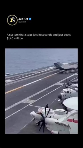 Jet.Set on Instagram: "An aircraft carrier’s landing system is a masterclass in engineering — able to bring a fighter jet traveling over 150 mph to a complete stop in just seconds. 🛩⚙️⁠ ⁠ When the jet’s tail hook snags one of the steel arresting wires across the deck, that immense force is instantly routed to powerful hydraulic systems below, absorbing and managing the energy with remarkable precision.⁠ ⁠ It’s a flawless balance of timing, strength, and control — the thin line between chaos and