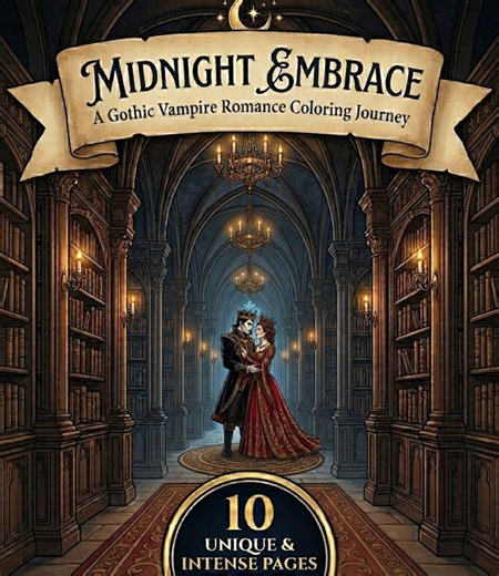 Gothic Vampire Romance Coloring Book | 10 Dark Fantasy Love Story Pages (digital Download) - Etsy