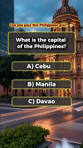 Guess all 3 Philippines questions correctly 🇵🇭 #quiz #geography