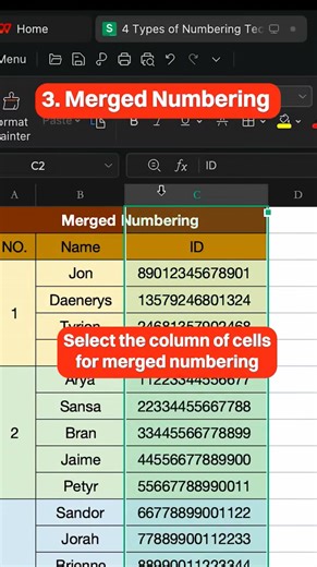 4 Ways to Fill Serial Numbers 🔢Which one do you often use? #workhacks #Excel #tips #wpsoffice | WPS Office