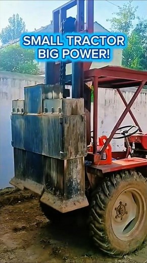 Compact Tractor Transformed Into Powerful Soil Compactor, Smart Construction Upgrade.