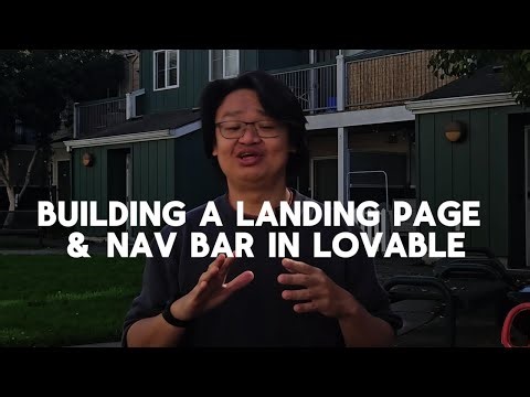 Applied AI Product Management - Building a Landing Page and Nav Bar in Lovable