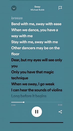 Sway - Michael Bublé Karaoke Lyrics