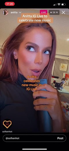 Anitta went live on IG a second time immediately following the first (see my previous video) to celebrate & promote the release of “Funk Generation: A Favela Love Story” which contains 3 songs being out now on all platforms! 5:26PST 17 August 2023 🔥🧡 #sofkenhot #hotgirltiktok #iglive #instagramlive #instagramlives #anitta #newmusic #celebritytiktok #celebritylives #latina