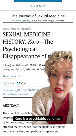 Understanding the Mass Hysteria of Koro