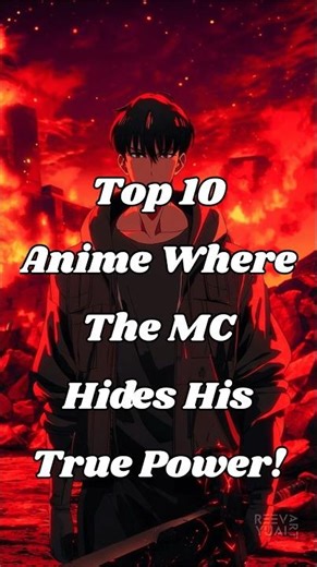 Top 10 anime where MC is hides his true power #anime #trending