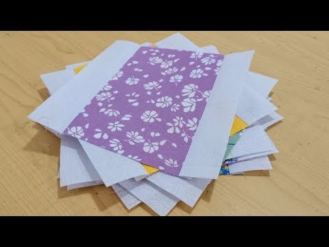 Scrap fabric quilt sewing Sampler for Absolute Beginners
