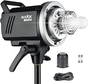 Godox Strobe Light Photography MS300 300W Studio Flash - 2.4G Wireless X, GN58, Bowens Mount - Flash Godox, Strobe Flash, Studio Flash Lights, Photography Strobe Light, Monolights, Photo Lighting