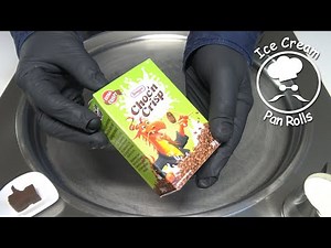 CHOC'N CRISP Ice Cream Rolls | ASMR street food sound | binaural | no talking | cold stone