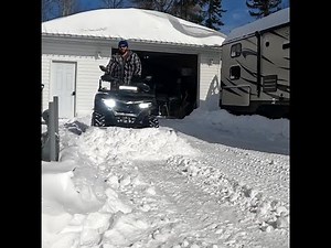 22' CFMOTO 600 plowing some deep snow!!