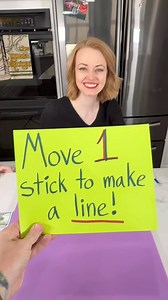 413K views · 1.2K reactions | Move 1 to make a line #reels #puzzle | At Home with Jennie and Nick | Facebook