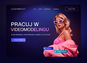 AI Video Modeling Web Design Concept