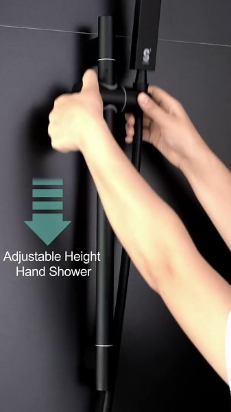 SR SUN RISE 12 Inch Square Shower System, Rain Shower Head and Slide Bar Handheld Shower Faucet Wall Mounted Combo Set Included Valve and Trim Kit for Bathroom, Brushed Nickel