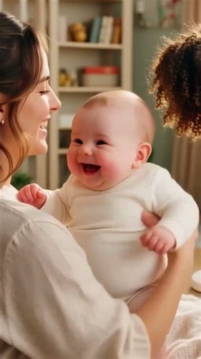 Baby Laughs When Mom Hugs Him 🥰😂 | Cutest Mother & Baby Moment ❤️ #shorts #cutebaby #viral