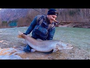 Hucho Fly fishing in Slovenia - Pêche du huchon en Slovénie à la mouche - December 2023