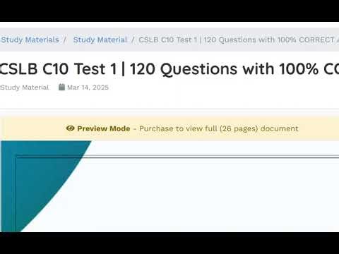 CSLB C-10 Test 1 (2026) ✅ Real Practice Questions + Answer Key | Pass Fast 🔥